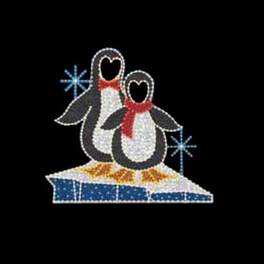 5ⲠPenguin Double Look Through On Iceberg - 2D from Holiday Light Supplies, Ontario