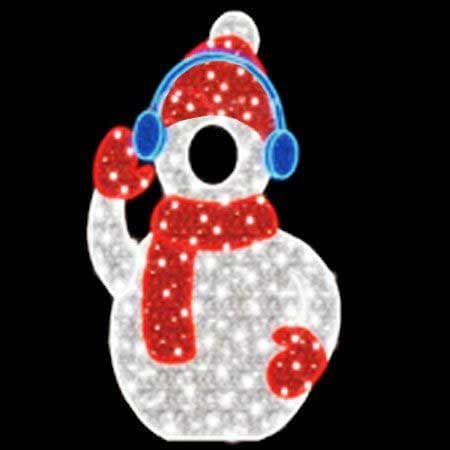 5.25′ 2D LED Snowman – Photo Op Display - 2D from Holiday Light Supplies, Ontario