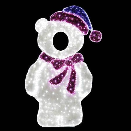 6.5′ 2D LED Mother Bear – Photo Op Display - 2D from Holiday Light Supplies, Ontario