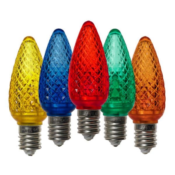 C9 Faceted Bulb - Large Strawberry Lights - C9 from Holiday Light Supplies, Ontario